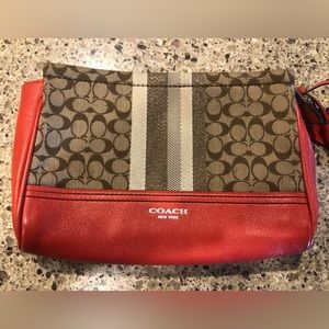 Coach signature wristlet purse